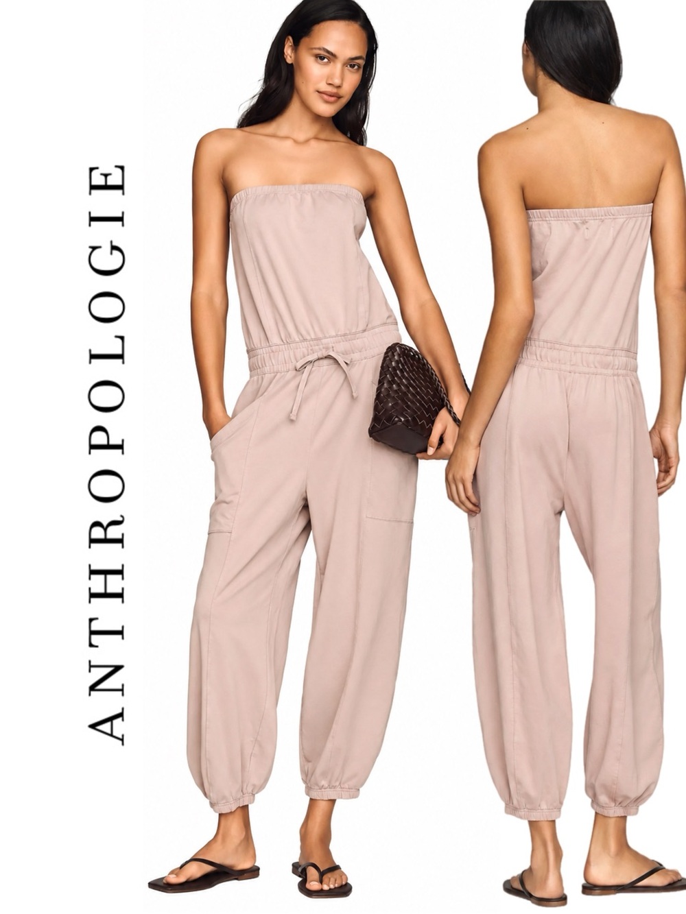 Anthropologie Daily Practice Strapless Jumpsuit